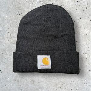 Carhartt Black Acrylic Knit Beanie Watch Hat OSFA One Size Fits All A18 BLK
